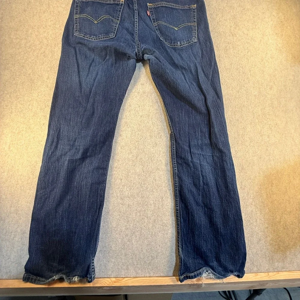Levis 514 Straight Fit Mens Jeans Dark Wash Denim W36 L32 Blue 00514-0978